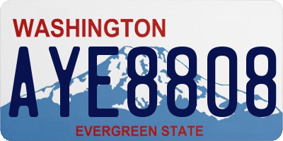 WA license plate AYE8808