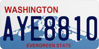WA license plate AYE8810