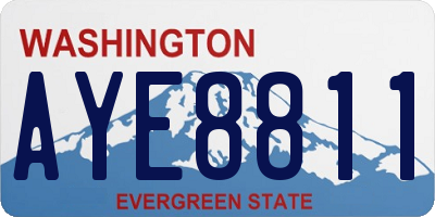 WA license plate AYE8811