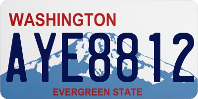 WA license plate AYE8812