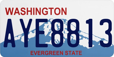 WA license plate AYE8813