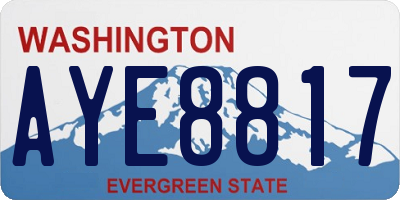WA license plate AYE8817