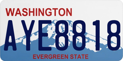 WA license plate AYE8818