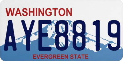 WA license plate AYE8819