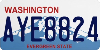 WA license plate AYE8824
