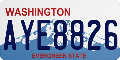 WA license plate AYE8826