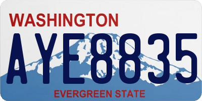 WA license plate AYE8835