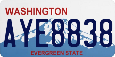 WA license plate AYE8838