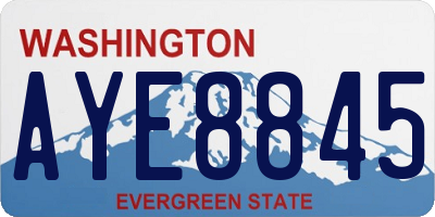 WA license plate AYE8845