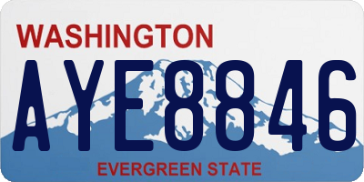 WA license plate AYE8846
