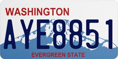 WA license plate AYE8851