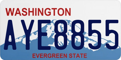 WA license plate AYE8855