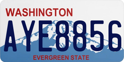 WA license plate AYE8856