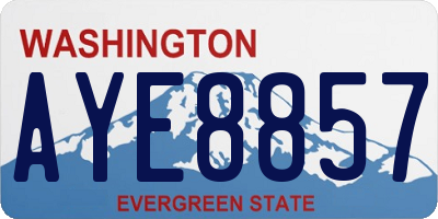 WA license plate AYE8857