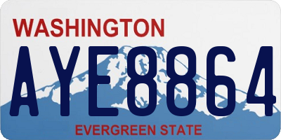 WA license plate AYE8864