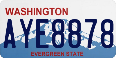 WA license plate AYE8878