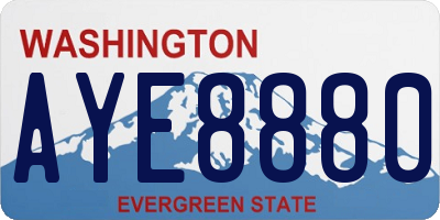 WA license plate AYE8880