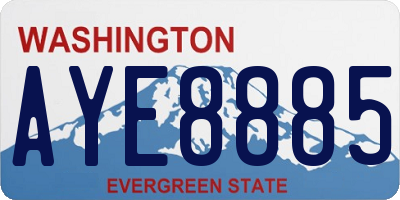 WA license plate AYE8885