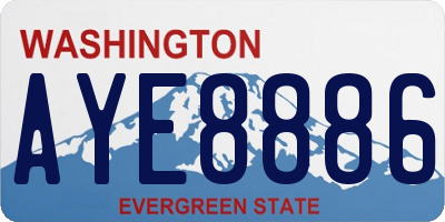 WA license plate AYE8886