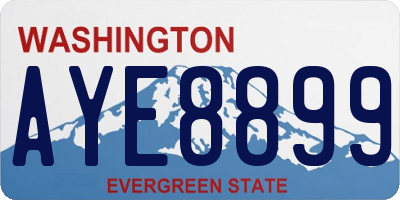 WA license plate AYE8899