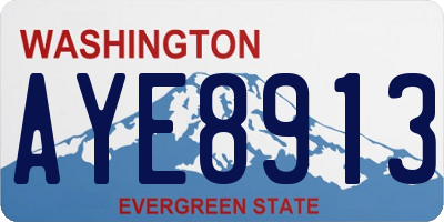 WA license plate AYE8913