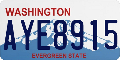 WA license plate AYE8915