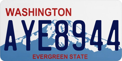WA license plate AYE8944