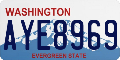 WA license plate AYE8969