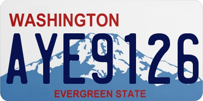 WA license plate AYE9126
