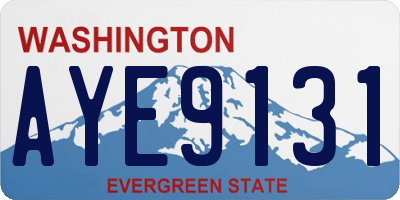 WA license plate AYE9131