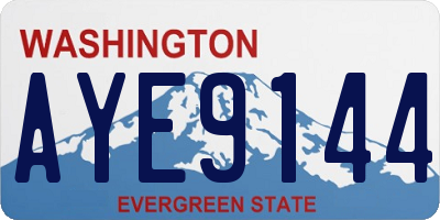 WA license plate AYE9144