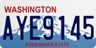 WA license plate AYE9145