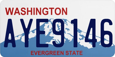 WA license plate AYE9146
