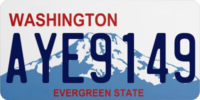 WA license plate AYE9149