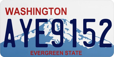 WA license plate AYE9152