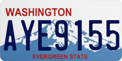 WA license plate AYE9155