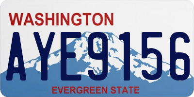 WA license plate AYE9156