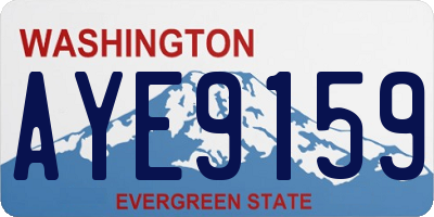 WA license plate AYE9159
