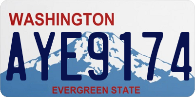 WA license plate AYE9174