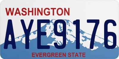 WA license plate AYE9176