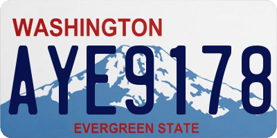 WA license plate AYE9178