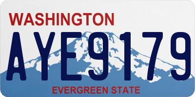 WA license plate AYE9179