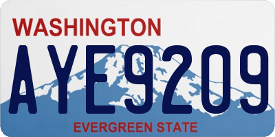 WA license plate AYE9209