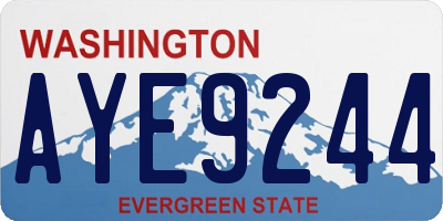 WA license plate AYE9244