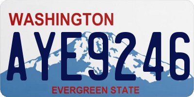 WA license plate AYE9246