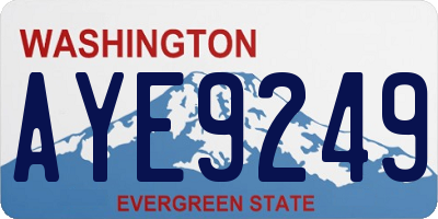 WA license plate AYE9249