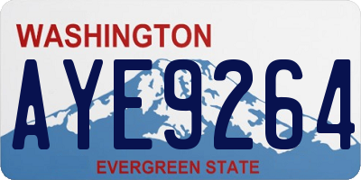 WA license plate AYE9264