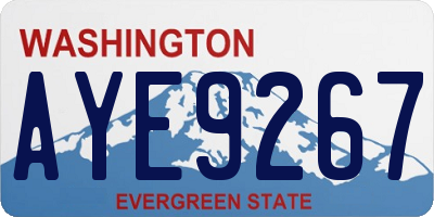 WA license plate AYE9267