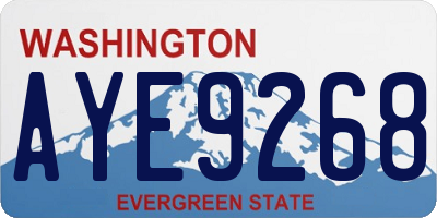 WA license plate AYE9268
