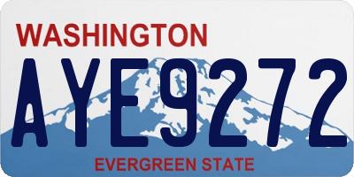 WA license plate AYE9272